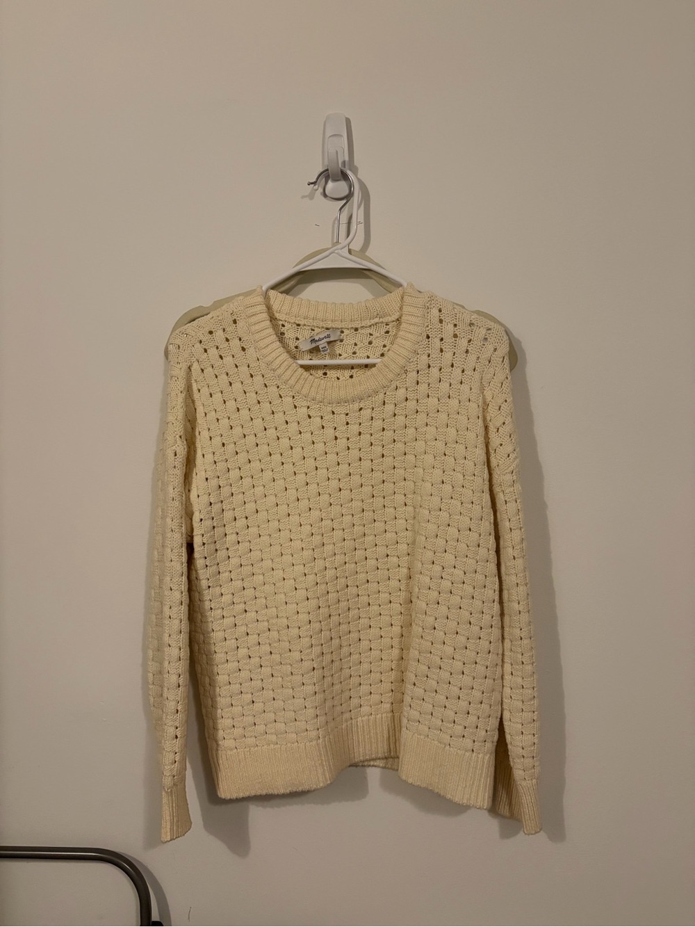 Madewell Cream Oversized Knit Sweater